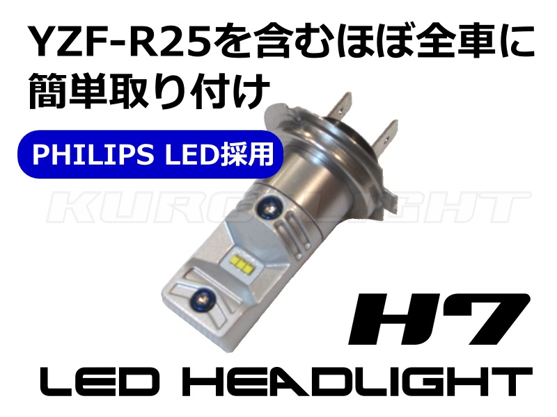 YZF-R25対応 H7 LEDヘッドライト GLN-H7をモニターいただきました 