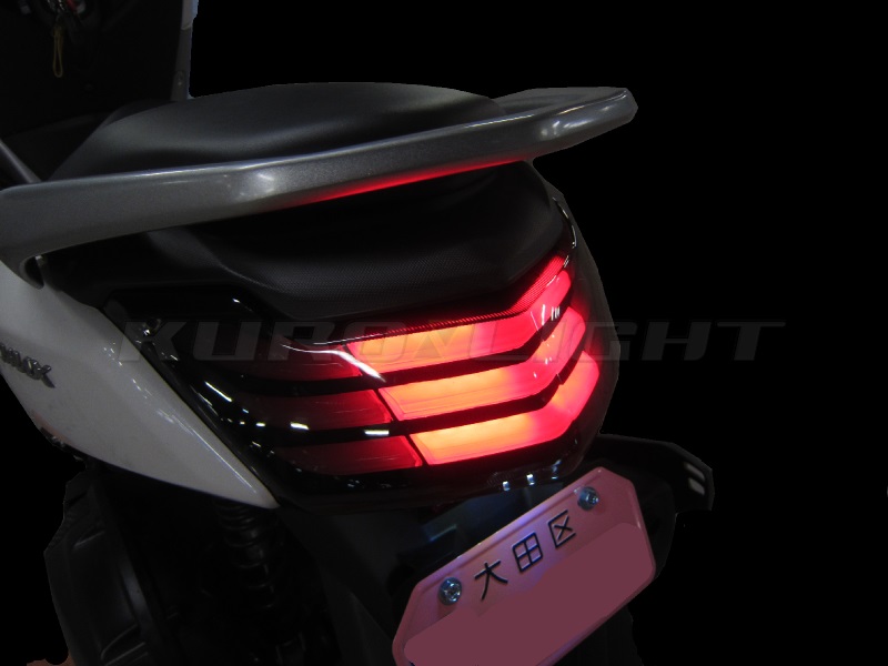 N-MAX NMAX 125/155 スモークレンズ カスタムLEDテールランプ ナンバー